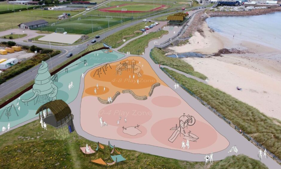 Designs for the Fraserburgh beach masterplan.