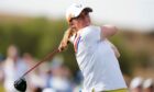 Europe's Gemma Dryburgh on the 8th tee during day one of the 2023 Solheim Cup at Finca Cortesin, Malaga. Image: PA.
