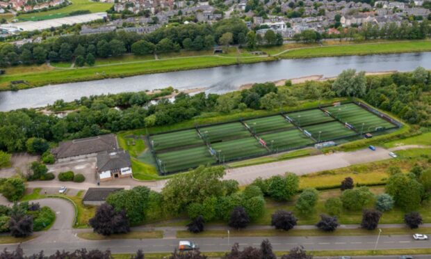 An aerial view of Goals' five-a-side football venue in Aberdeen.