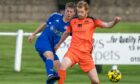 Brandon Hutcheson, left, pictured in action for Lossiemouth, is looking forward to their Scottish Cup tie against Beith.