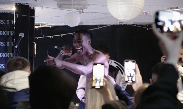 Rising Aberdeen rap star Yxng Stunna performing at HOURS ABDN at Spin. Supplied by HOURS ABDN
