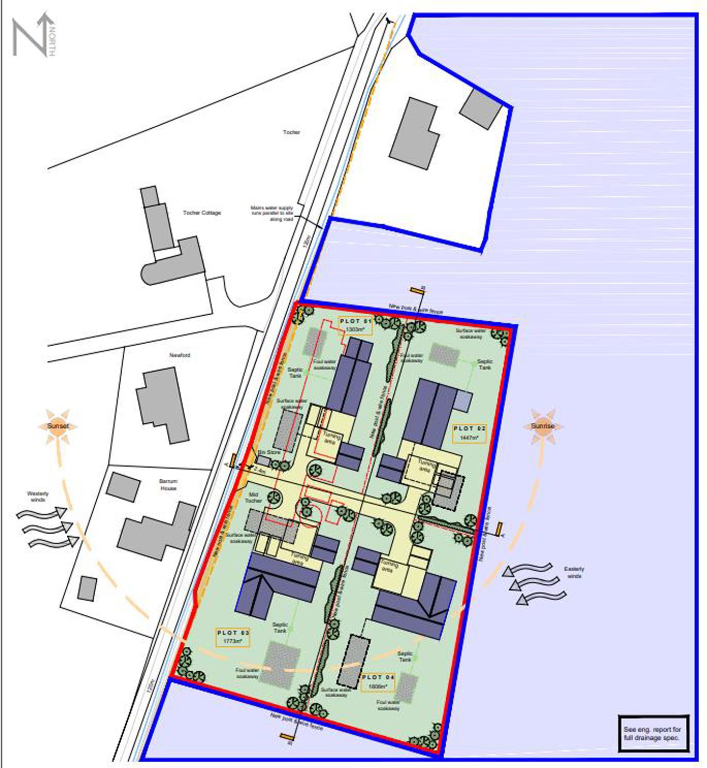 A map showing the plans for the home