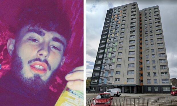 Jaie Cowie caused a frightening scene at Stockethill Court in Aberdeen. Images: Facebook/DC Thomson