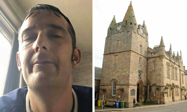 Jason Jaffray appeared at Tain Sheriff Court for sentencing. Image DC Thomson / Facebook
