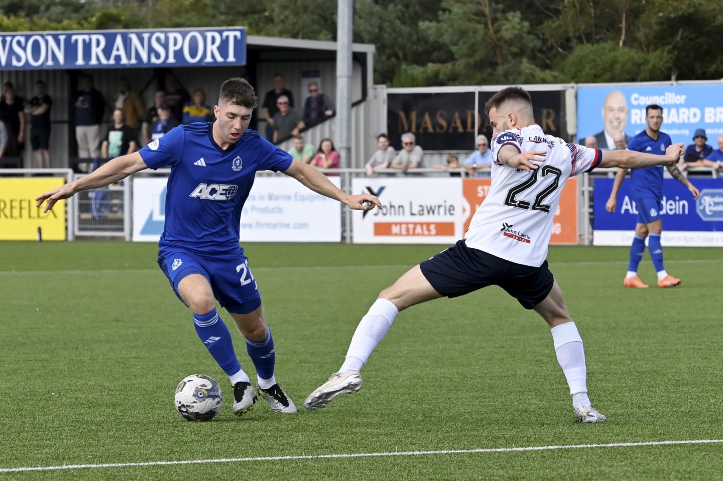 Cove's Mark Gallagher in action in the defeat to Montrose