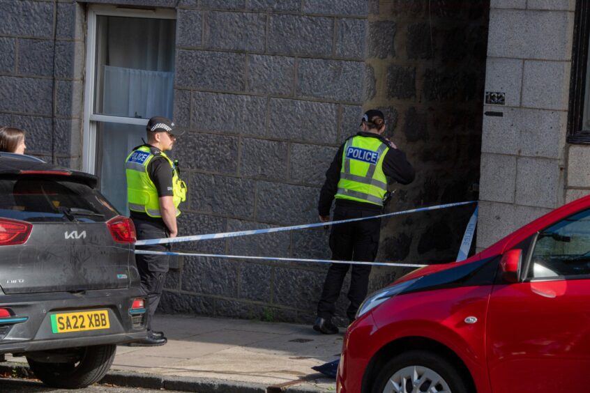 Police on The Spital in Aberdeen