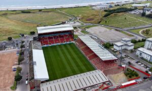 Aberdeen FC wants to build a Pittodrie replacement on the ground to the top right of the photograph. Image: Kenny Elrick/DC Thomson