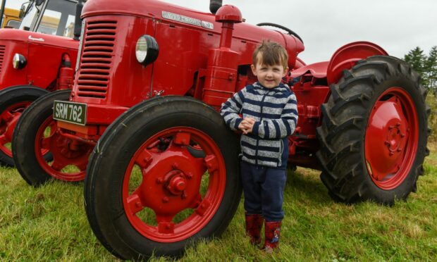 Rudi Steele, 4 at Aden Country Park's heritage and tractor day. Image: Kenny Elrick/DC Thomson