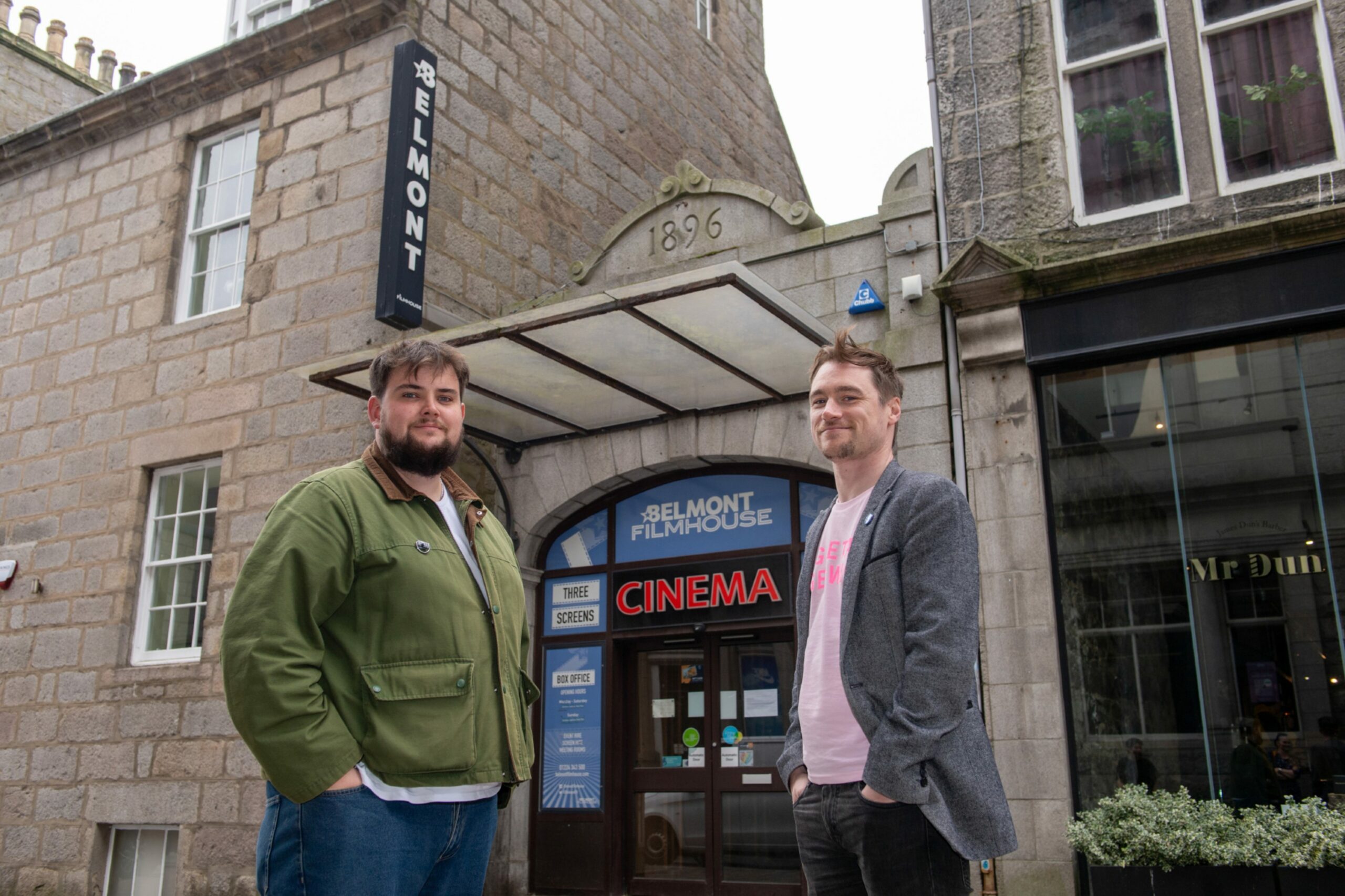 Jacob Campbell and Dallas King from Belmont Community Cinema Ltd, which has been chosen as the preferred operator for the Belmont Cinema.