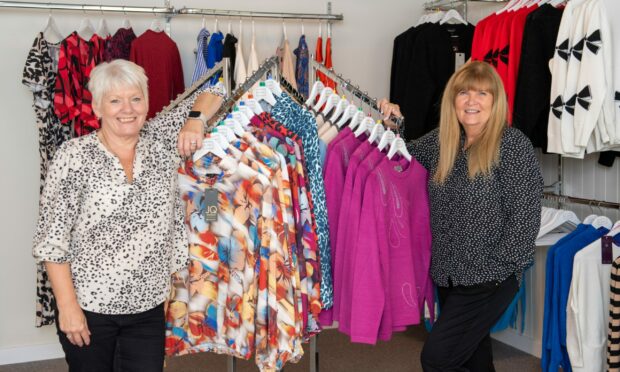 Shirley Thomson and Gail Frost at the new store. Image: Kath Flannery/DC Thomson