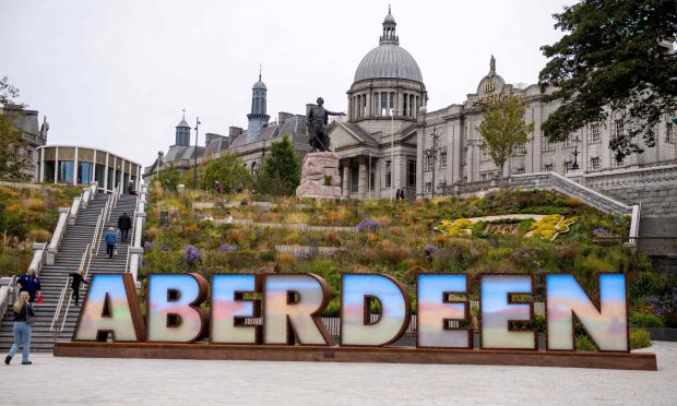 Aberdeen letters at Union Terrace Gardens