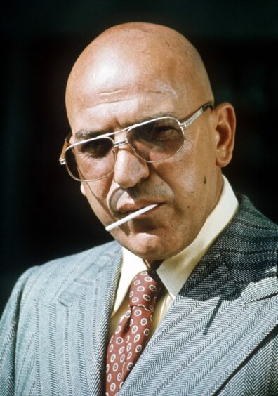Telly Savalas who played TV detective Kojak with a trademark lollipop. 