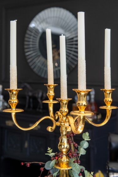 A candelabra in Mallard House in Aberdeen