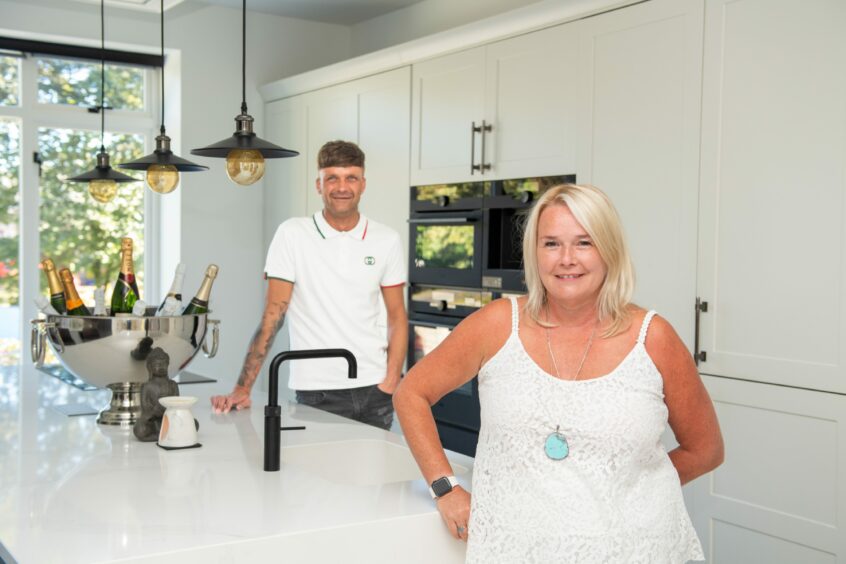 Andre and Debs in the kitchen