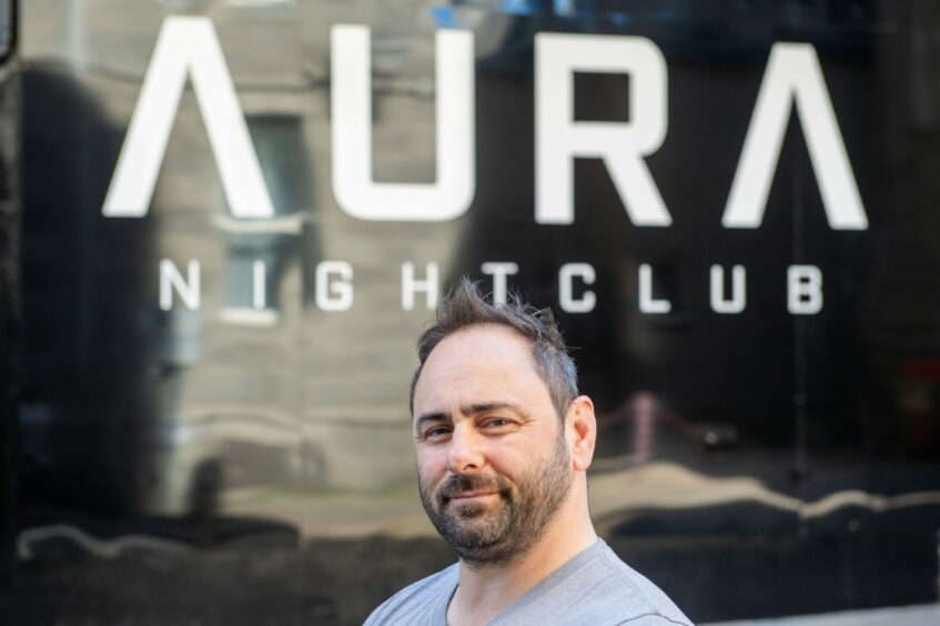 Manager Paul McGregor at Aura nightclub, Bridge Place, Aberdeen