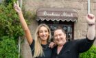 Emily Gill and Fiona Bisset posing outside Beakies Neuk