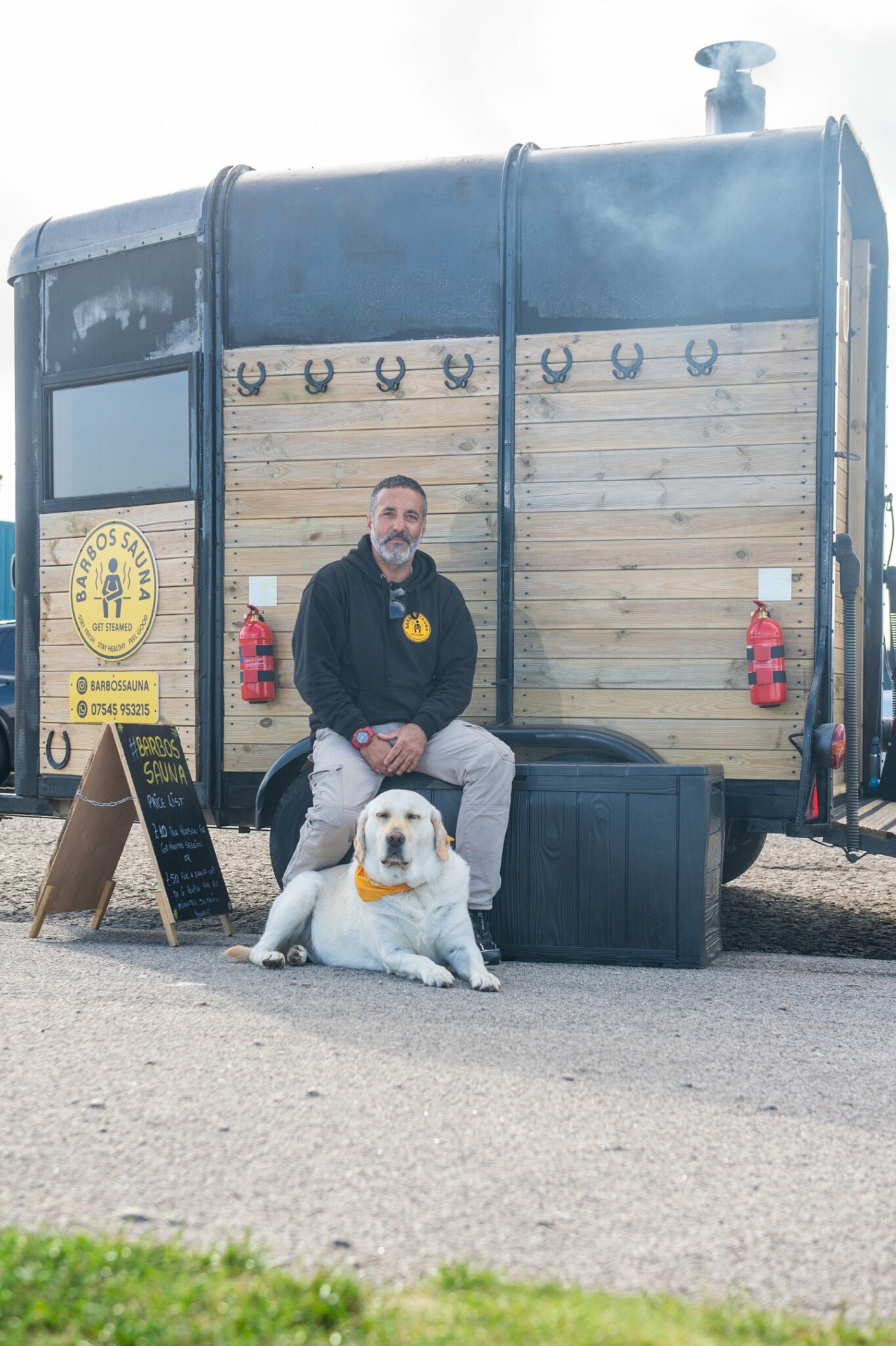 Horsebox sauna brings heatwave to Aberdeen Beach