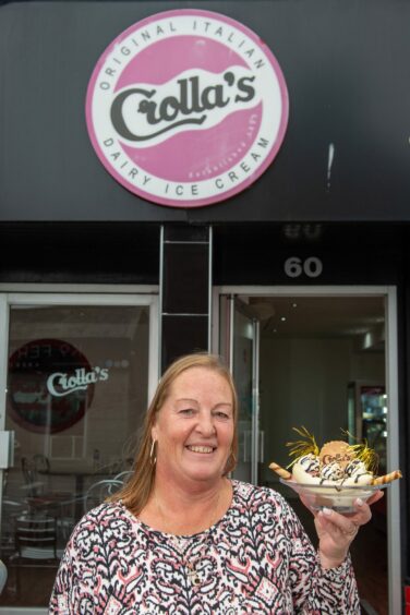 Crolla's owner outside the parlour