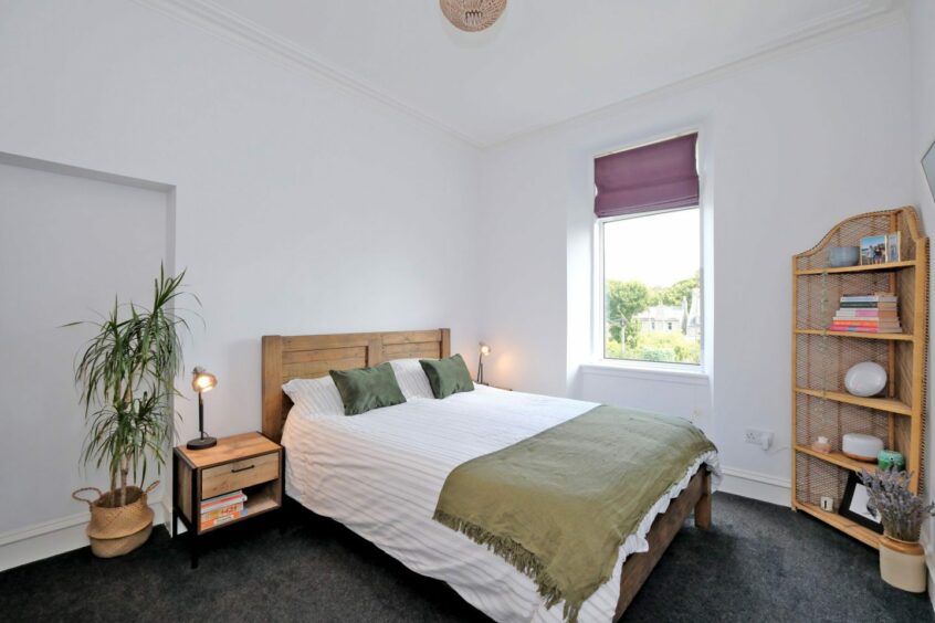 One of the bedrooms in the Aberdeen property.