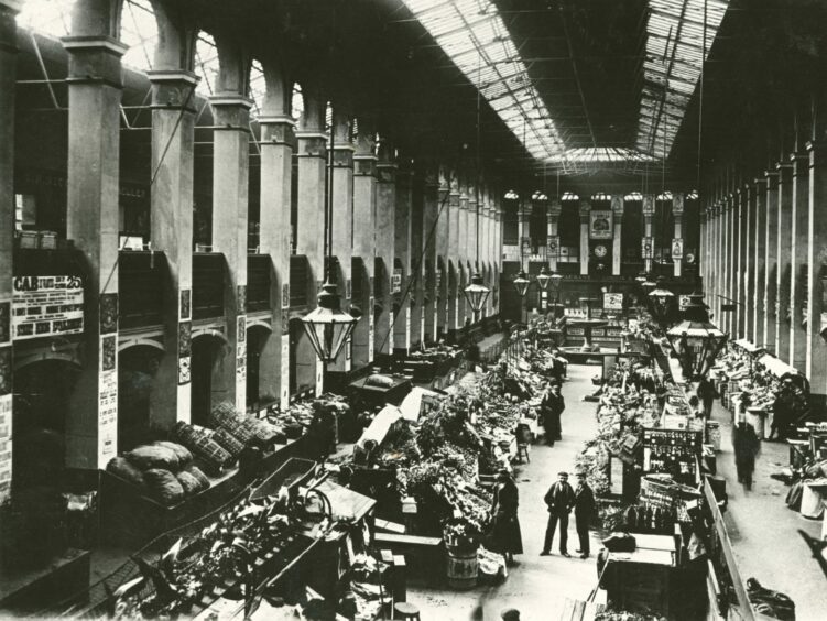 The New Market - pictured here around 1880 - was one of the favourite shopping places for Aberdonians and visitors alike.