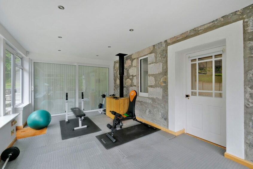 Home gym in the Aberdeen property.