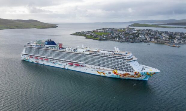 The Norwegian Getaway in Lerwick.