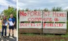 Locals protesting Rhynie farm being turned into a forest