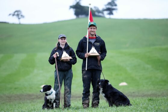 Tyler McKinlay with Heatherstane Squiggle and Petter Landfald with Max. Image: Kelvin Boyes/Press Eye.