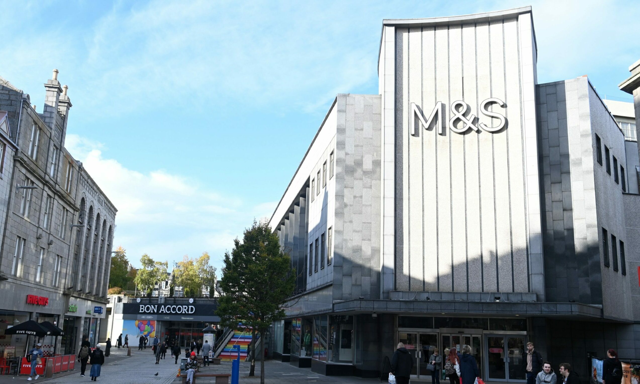 M&S in Aberdeen, which is now allowed to sell alcohol in its cafe