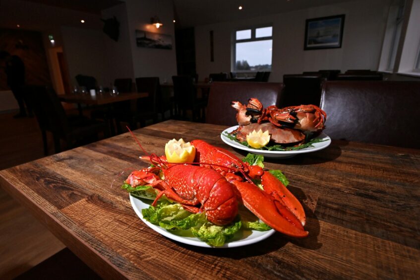 Lobster and crab dishes