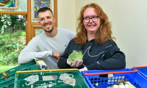 The complex will include a social enterprise selling organic produce and arts and crafts made by the students. Pictured are Ben Abel and Beki. Image: Darrell Benns/DC Thomson