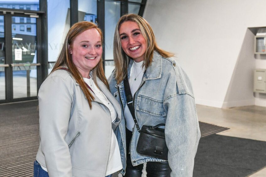 Two women inside P&J, waiting for Busted's Aberdeen show as part of their UK tour