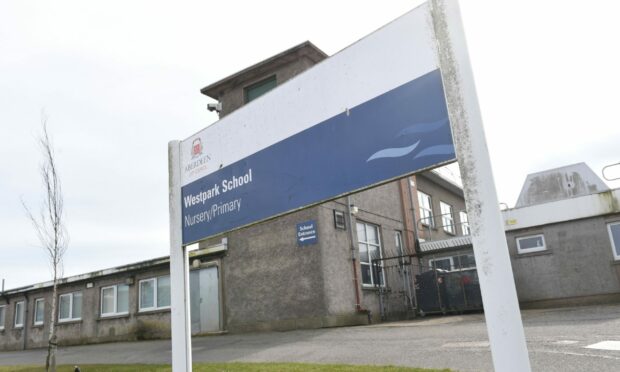 Westpark School has problematic RAAC in its roof - and is one of the Northfield feeder primary schools at risk of closure. Image: Paul Glendell/DC Thomson