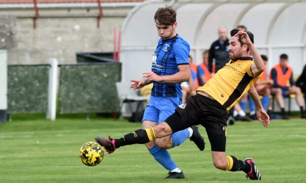 Callum Maclean, right, pictured in action for Nairn County