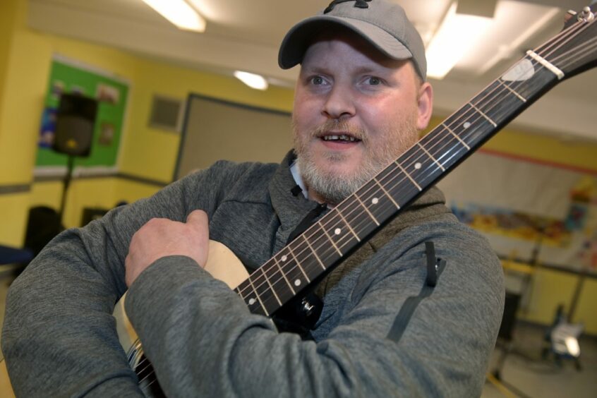 Michael McPhee has begun to regain confidence thanks to the music group in Oban, after a serious accident.
