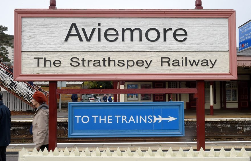 Aviemore Station sign 