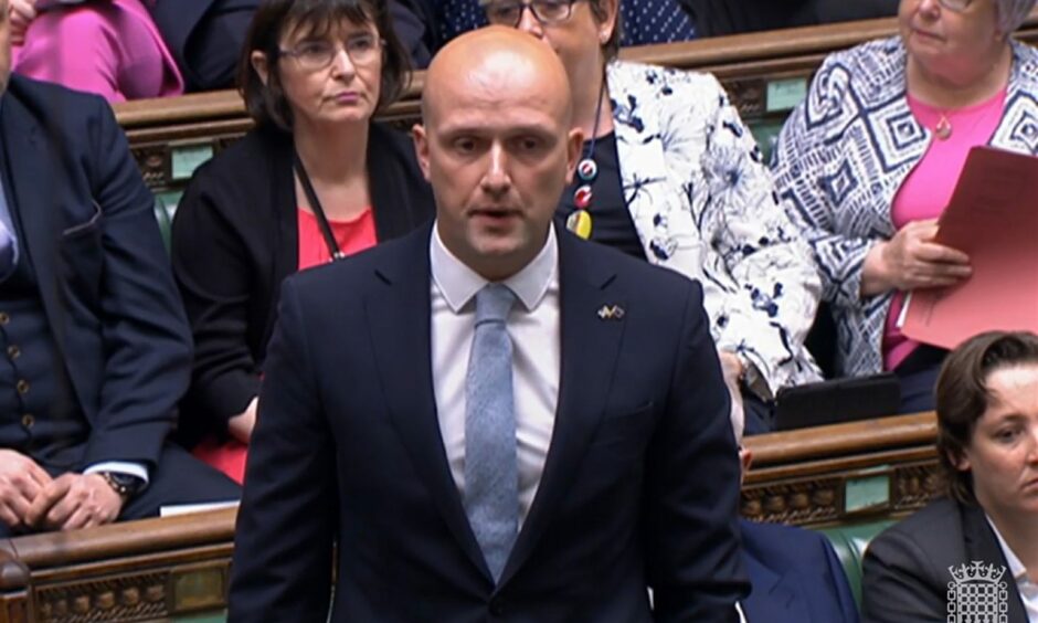 SNP Westminster leader Stephen Flynn speaking during Prime Minister's Questions.