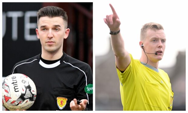 Dan McFarlane, left, and Duncan Nicolson are encouraging others to become referees