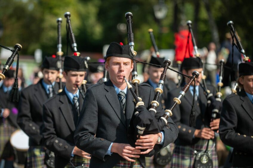 Pipers at the Braemar Gathering.