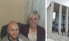Sam Scott and Abigail Sherwin pictured together next to Inverness Sheriff Court. Images: Facebook/DC Thomson