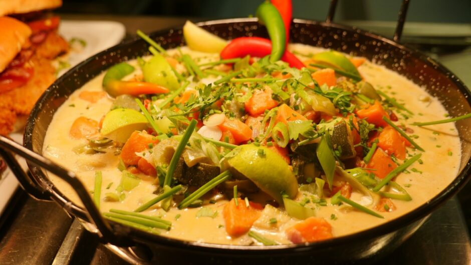 Thai green curry.