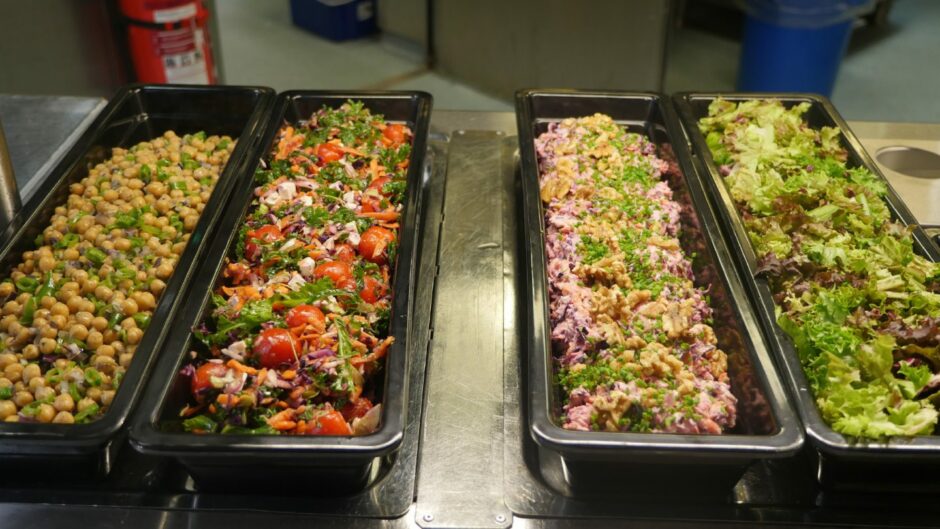 A selection of salads. 
