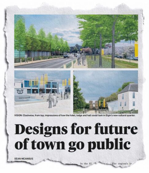The Press and Journal revealed the first designs for a "cultural quarter" in Elgin back in 2020. 