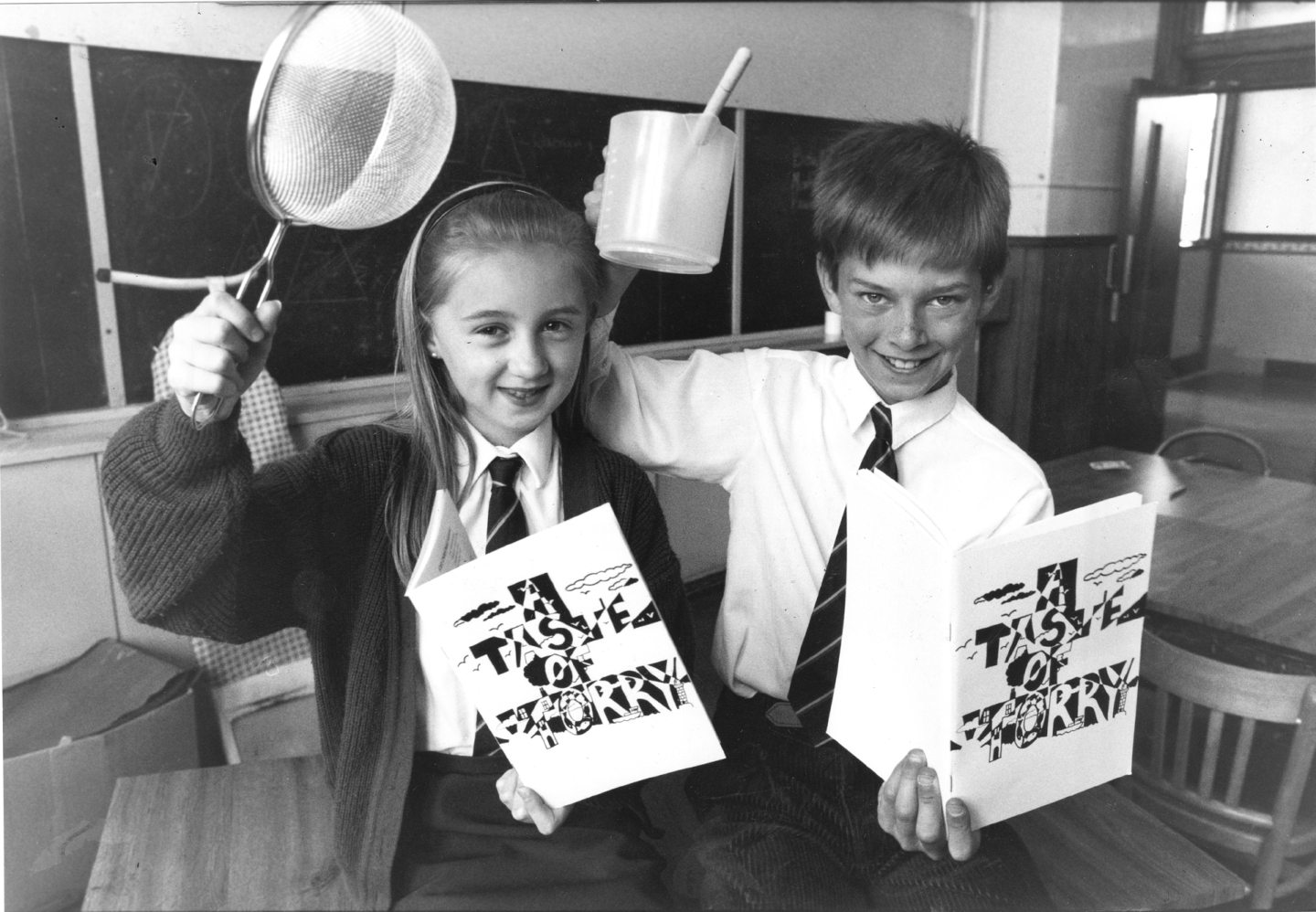 Two Primary 7 pupils at Walker Road, Mandy Vincent and Simon Joss, who cooked up a winning recipe book entitled 'A taste of Torry' in 1992.