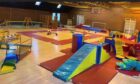 The hall set up for Kindergym fun