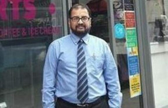 Mr Chaudry outside his business Kebabish in Oban