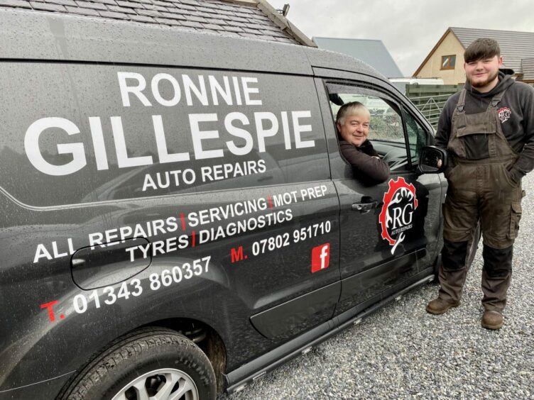 The father and son team at Ronnie Gillespie Auto Repairs.