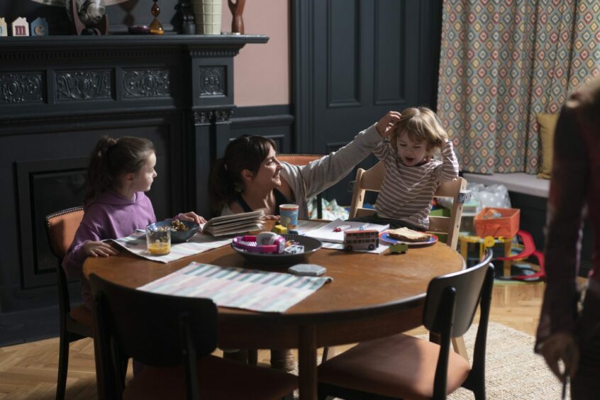 Olivia Lucking, 9, in the new ITV series Payback, also starring Peter Mullan. Image: ITV Pictures.