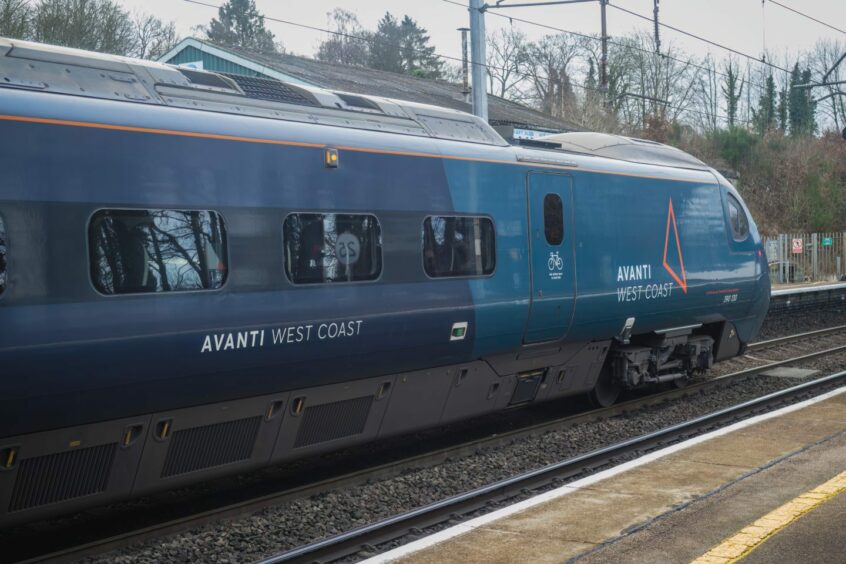An Avanti train on its way through Cumbria. 