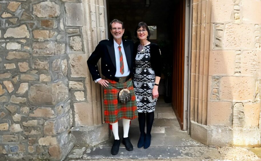 Rev Breda Ludik and wife Francé, during his ministry in Scotland.